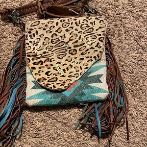 Myra Bag Leopard and Aztec Crossbody
